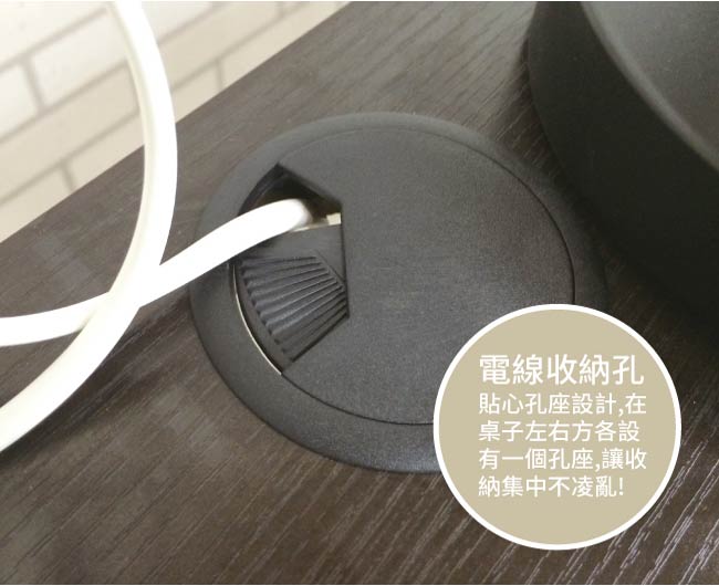 LYND 現代 簡約 時尚 浮雕木紋 胡桃 電腦桌(不含椅)