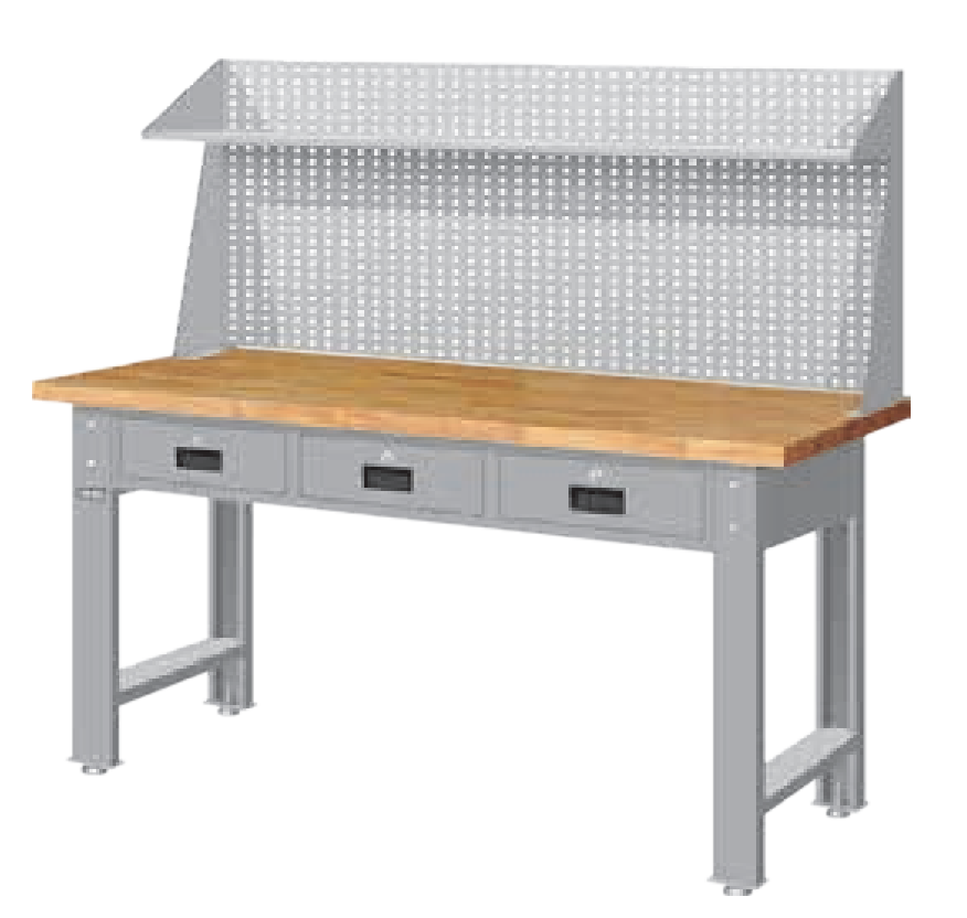 上架型(WQ-53)標準型工作桌(橫三抽屜)