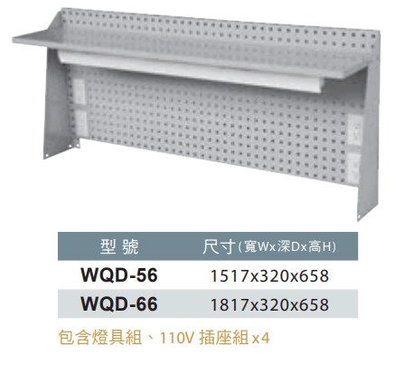 (WQD-56)WD鋼製型工作桌(吊櫃型)