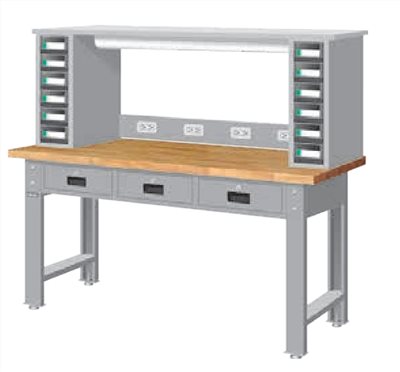 上架型(WQ-67)標準型工作桌(橫三抽屜)