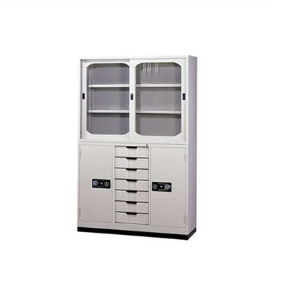 25211-H型4*6上玻下中七屜 鐵櫃(不含腳座)